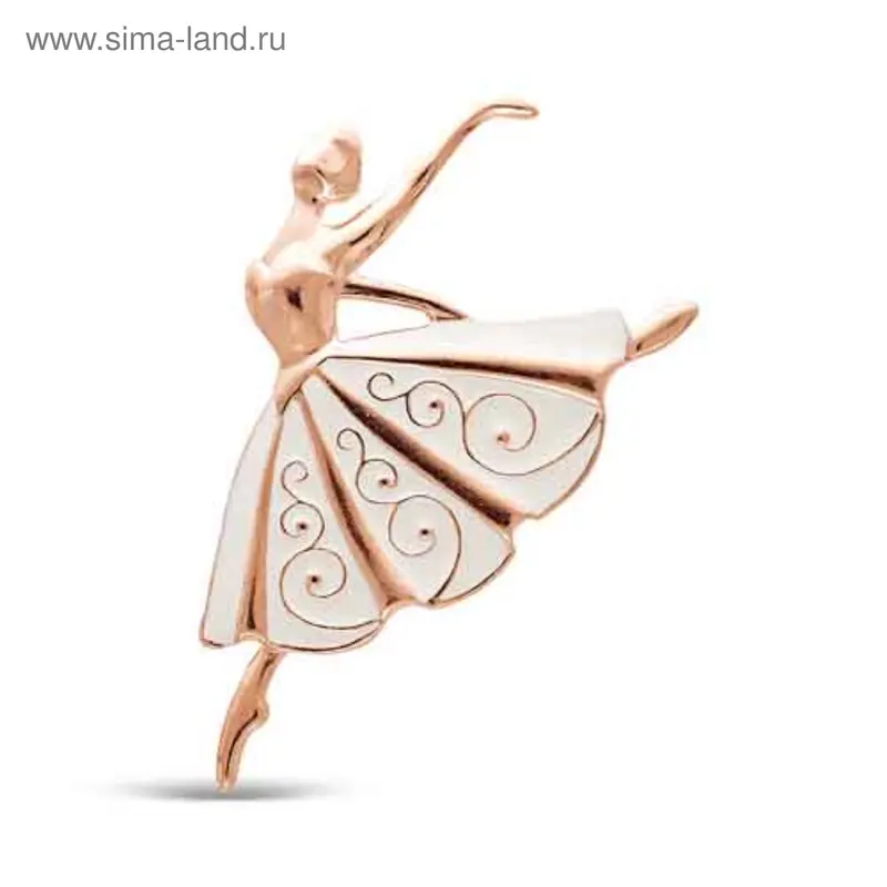 Брошь позолота «Балерина»