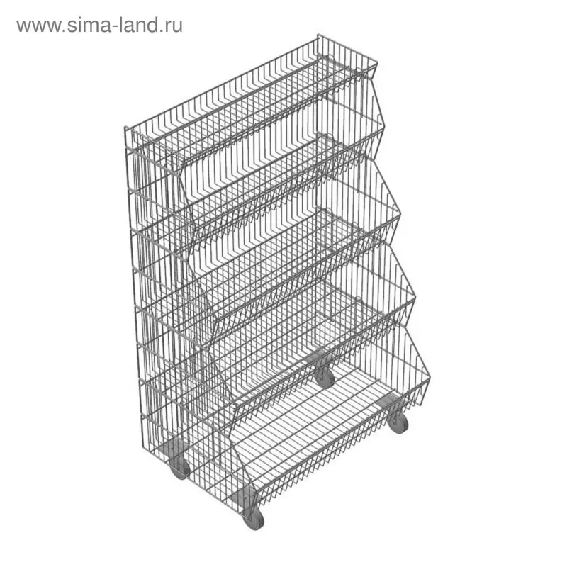 Горка разборная, 163*67*100 см, 5 корзин