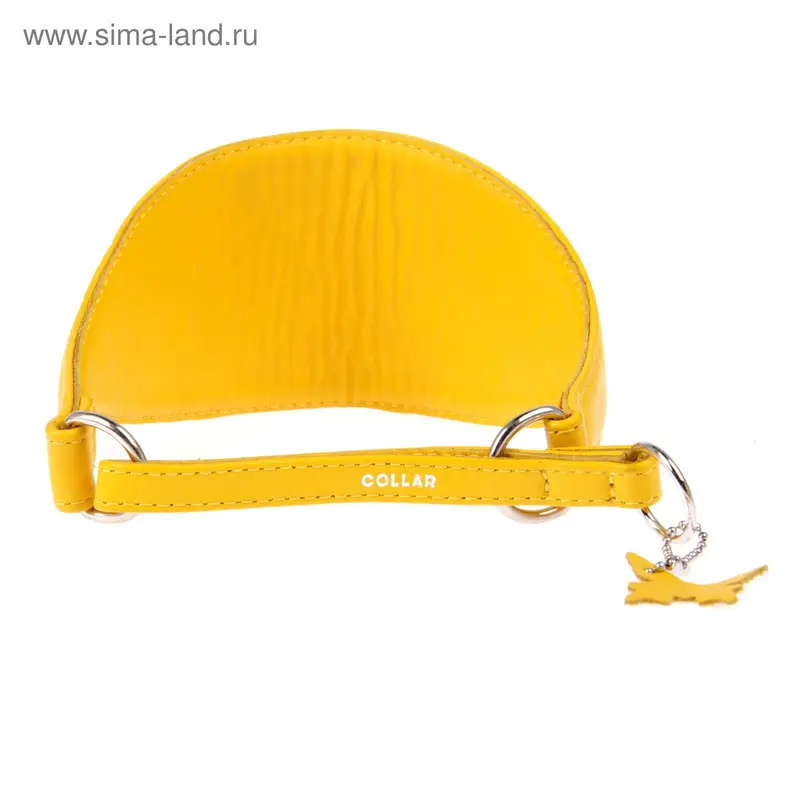 Ошейник-удавка широкий CoLLaR Glomour, 38-47 х 7,5 см, желтый