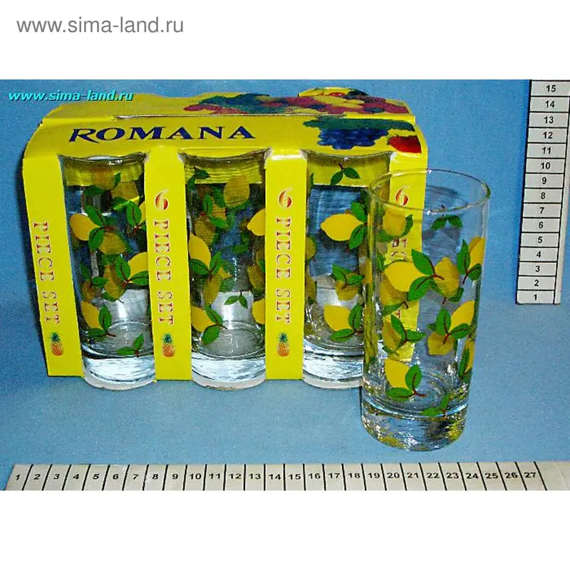 Набор бокалов лимон 6шт 4899 (бокс 12 шт)