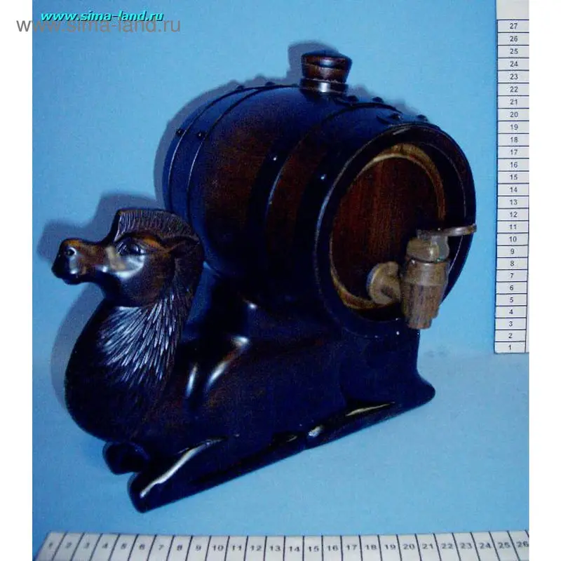 сувенир бочка дерево LD-4 25см 0,75л (бокс 6 шт)