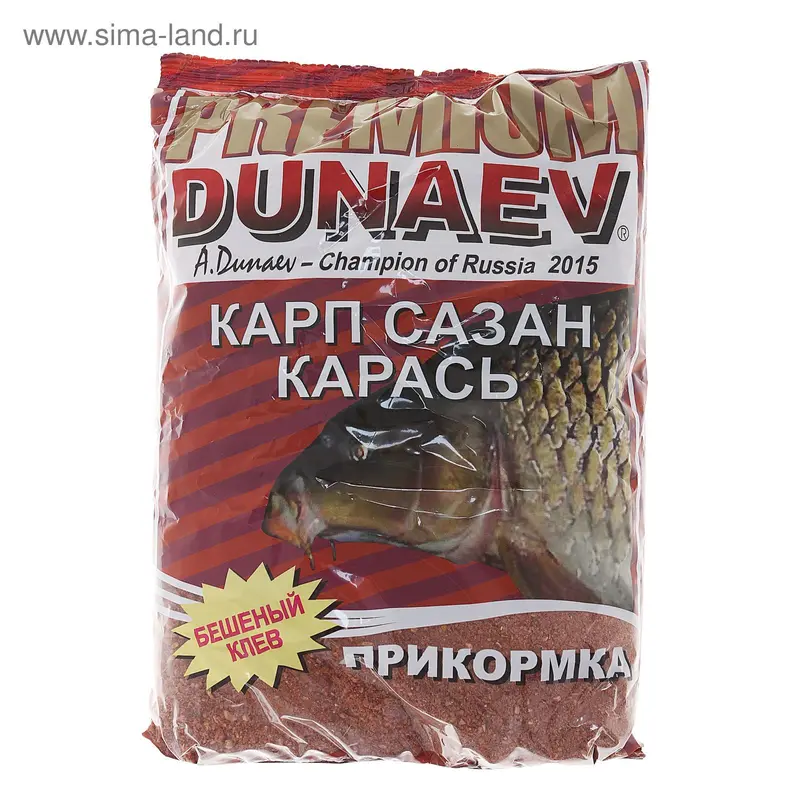Прикормка Dunaev Премиум Карп Сазан красная, вес 1 кг