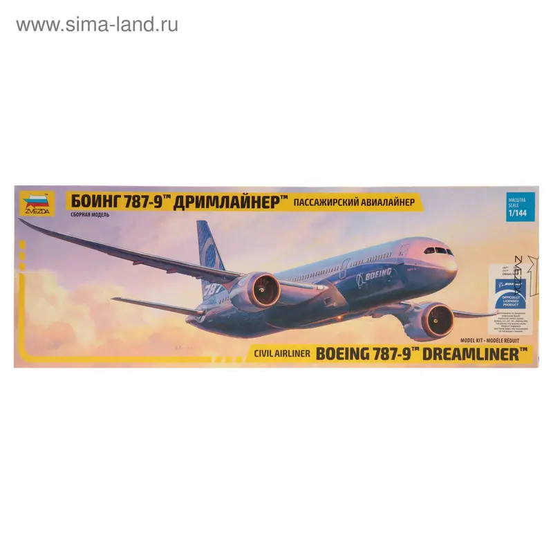 Сборная модель "Пассажирский авиалайнер "Боинг 787-9 "Дримлайнер"