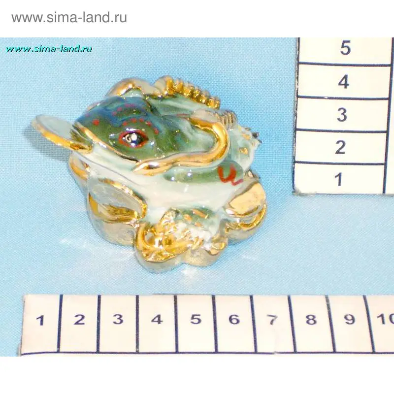 нэцкэ фарфор 4448 жаба малахит мал (бокс 120шт) мин 2 шт