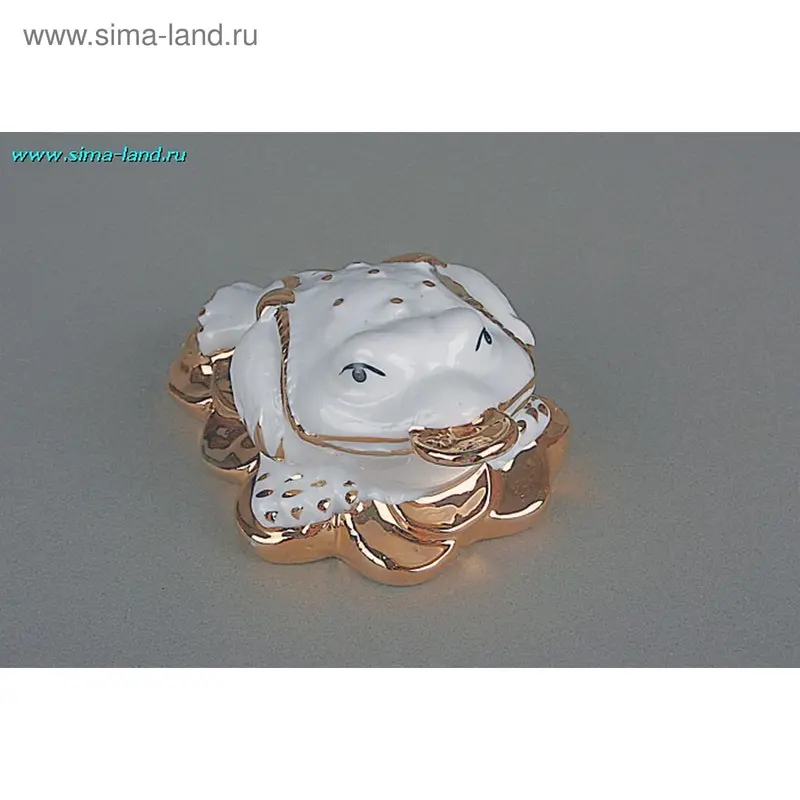 нэцкэ фарфор жаба 5см К-028(зол)