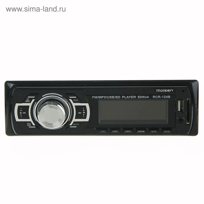 Автомагнитола Rolsen RCR-124B, USB/SD, MP3/WMA