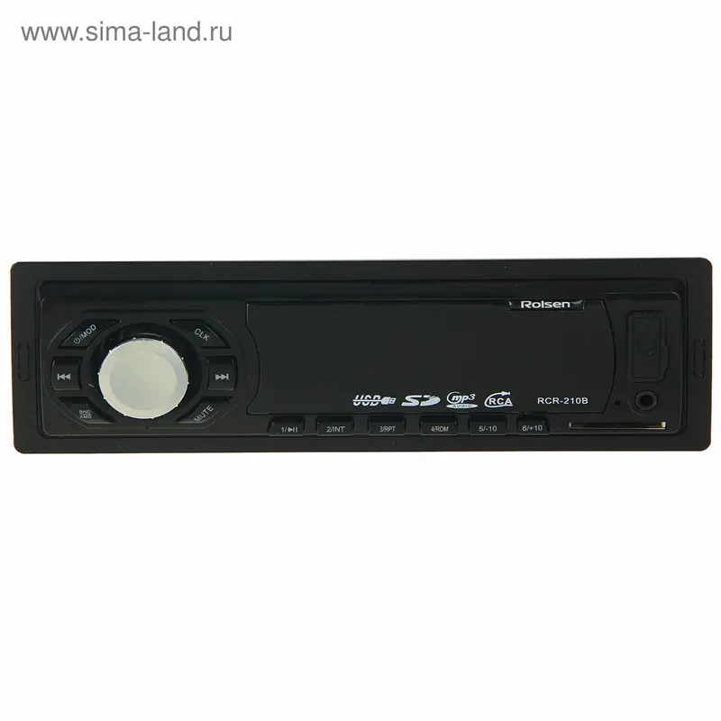 Автомагнитола Rolsen RCR-210B, USB/SD, MP3/WMA