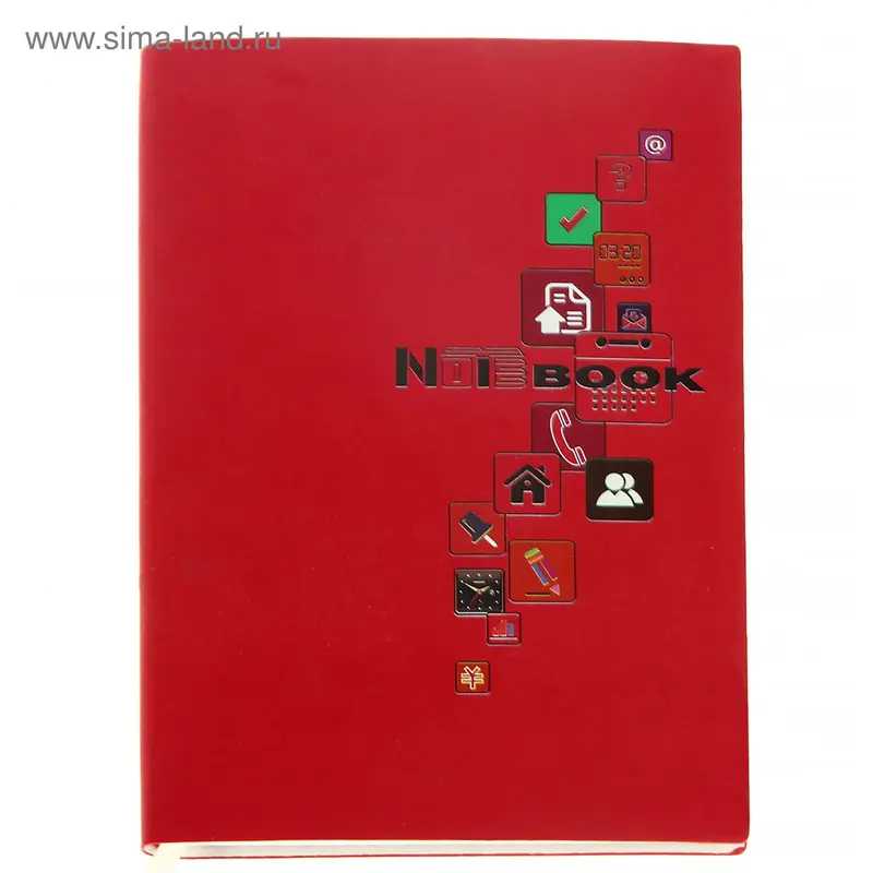 Ежедневник недат А5 100л лин Notebook обл пвх лайт красный