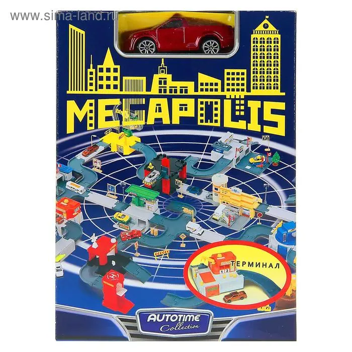 Набор MEGAPOLIS, терминал с машиной, 1:60