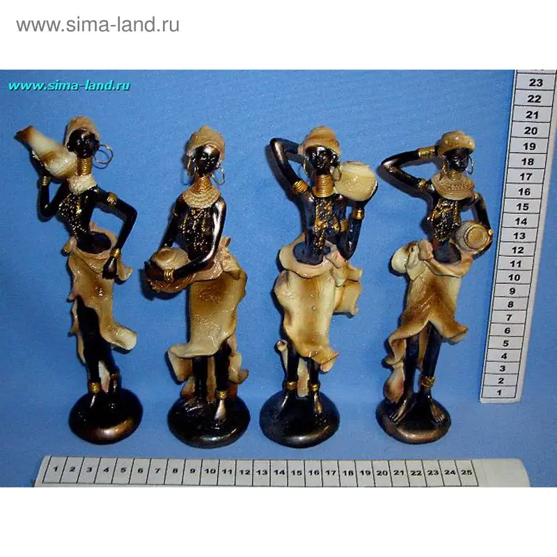 полистоун эфиопка беж 90358 22*5,5 см 4 вида (бокс 36 шт)