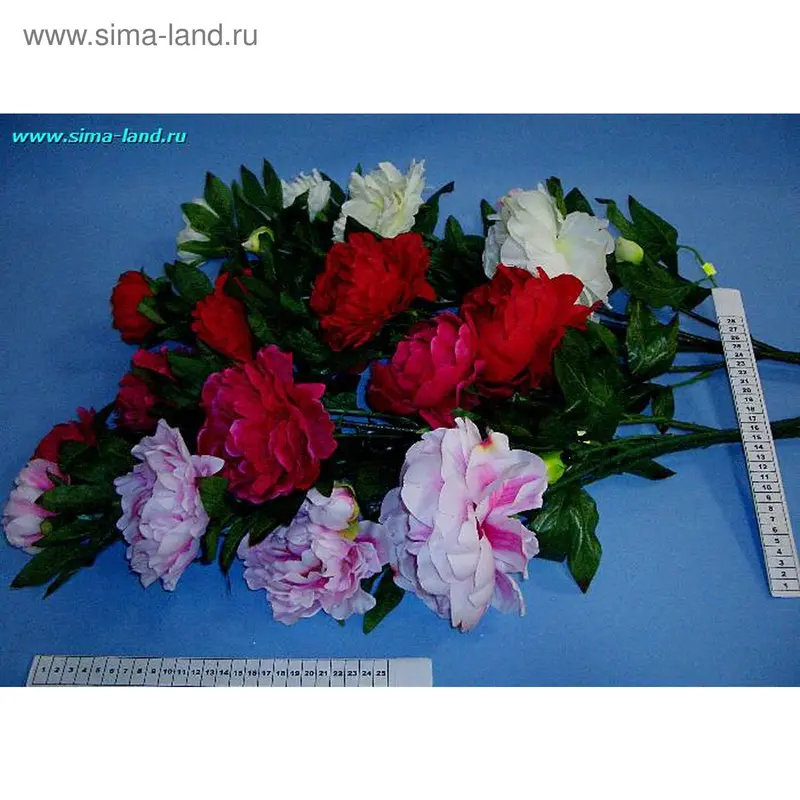 цветы 2376 пионы 115см (бокс 180 шт)
