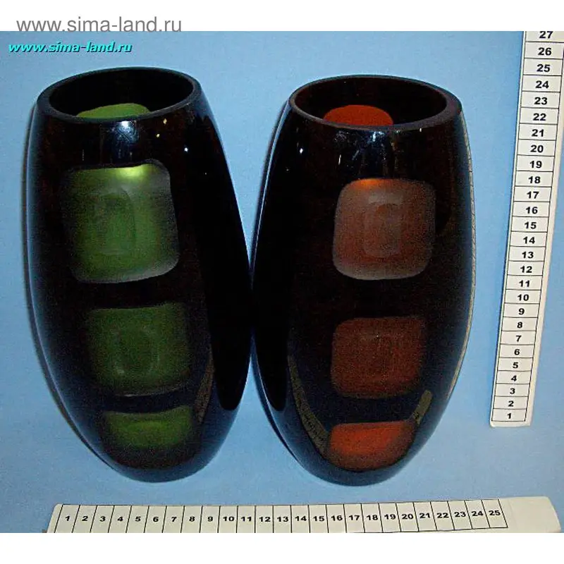 ваза 2389 стекло 25см кубики (бокс 12 шт)