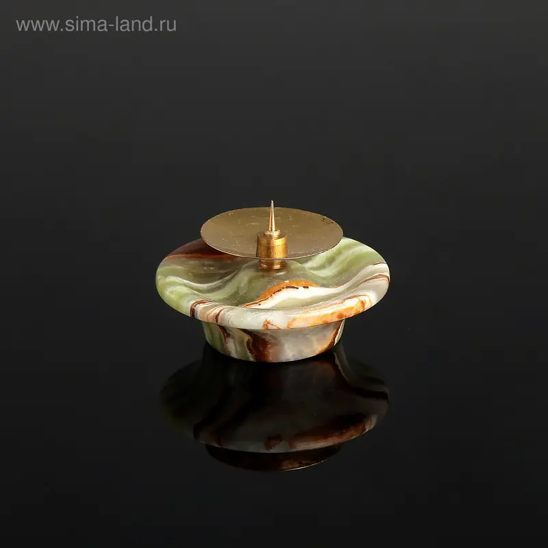 Подсвечник «Чаша», с иглой, 6,3х6,3 см, оникс