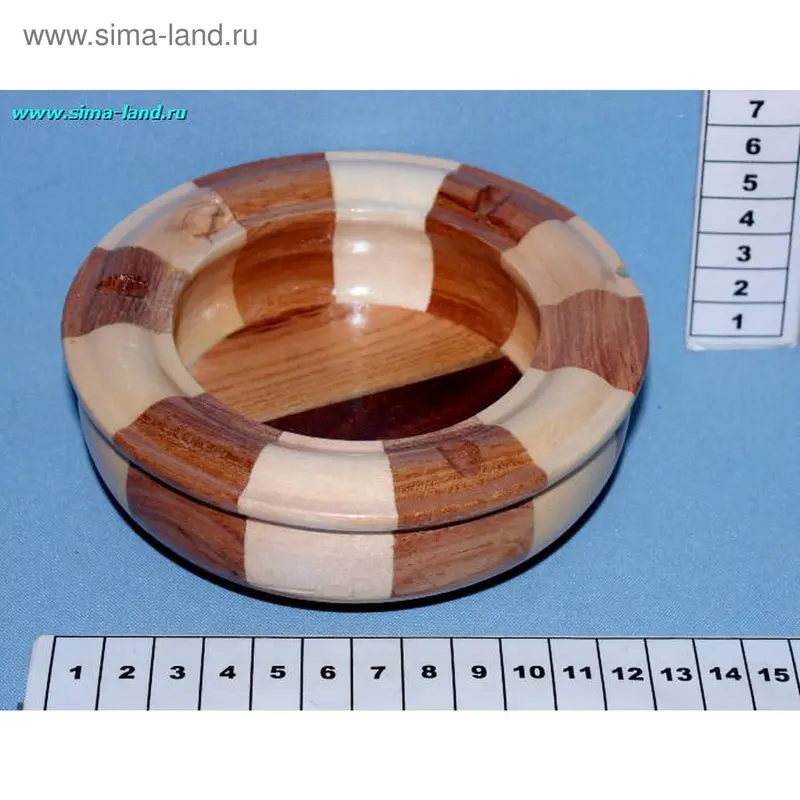пепельница дерево круглая D-13,5 cм (бокс 100шт) мин 2 шт