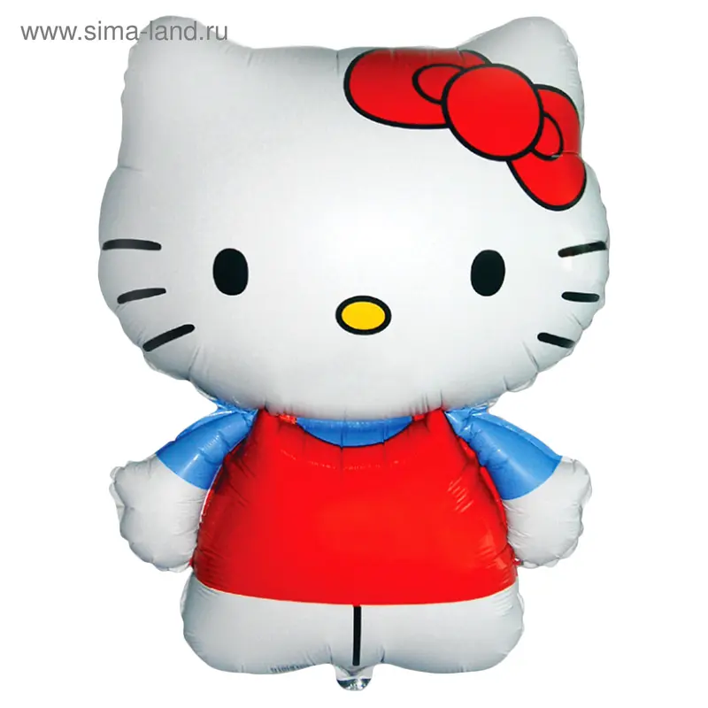 Шар фольгированный 26" Hello Kitty, цвет красный