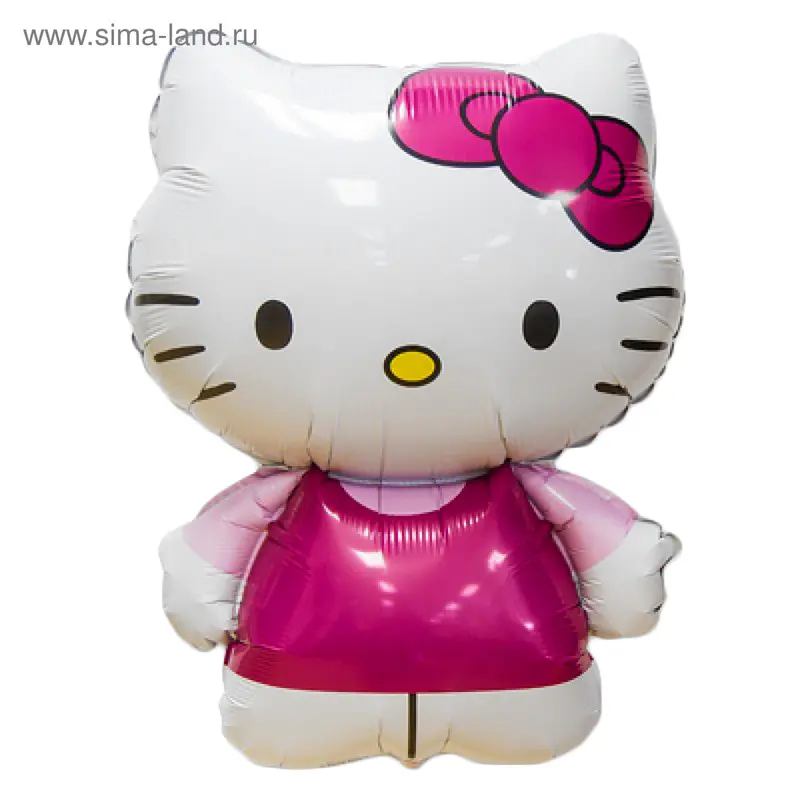 Шар фольгированный 26" Hello Kitty, розовое платье