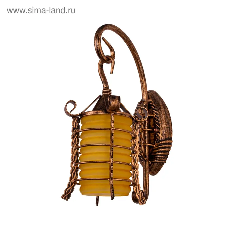 Бра кантри "Лигерия" 60W E27 основание медь 15х15х40 см