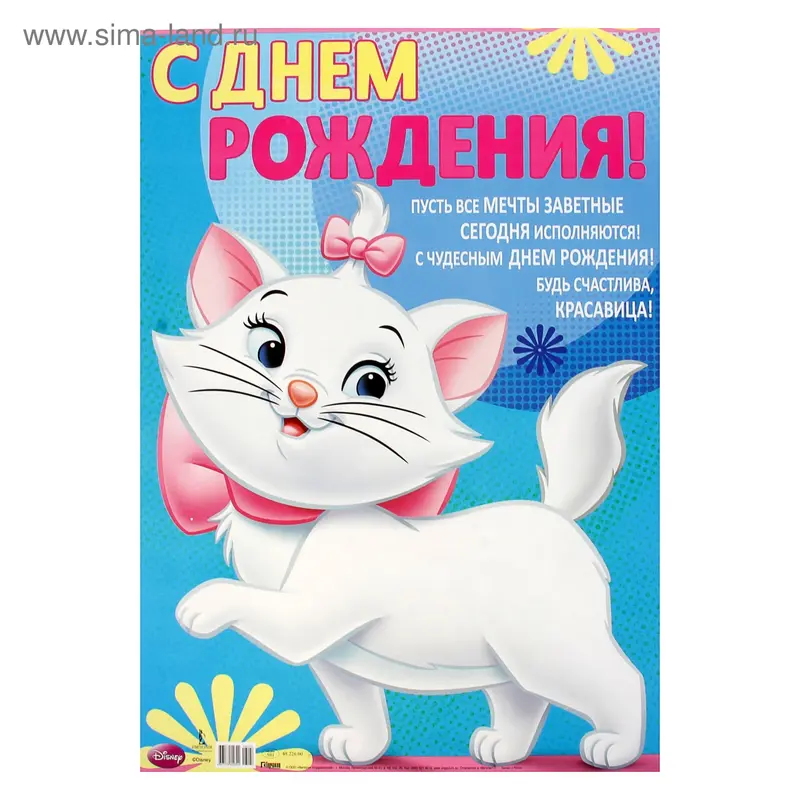 Плакат "С Днем рождения!" Мари