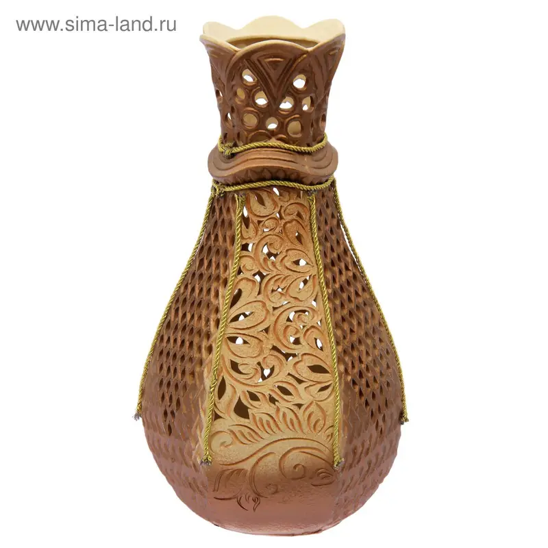 Ваза напольная "Фиона" ажур, веревки