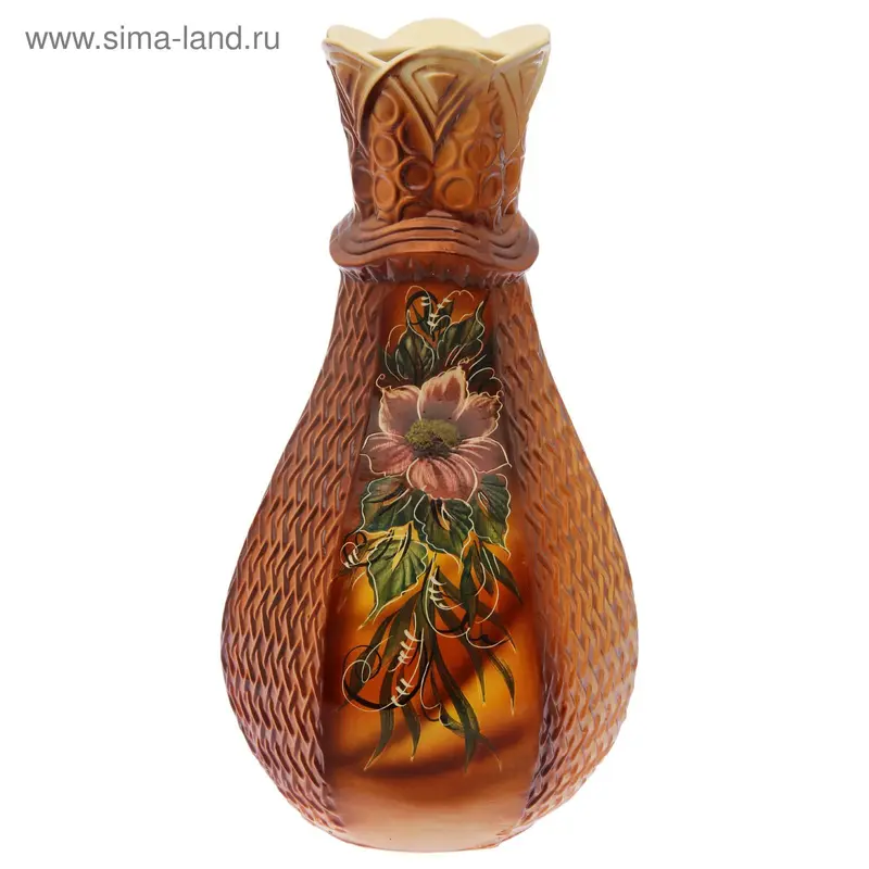 Ваза напольная "Фиона" рисованные цветы