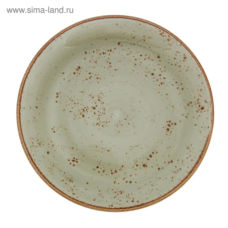 Тарелка мелкая d=20,2 см h=1,5 см «Крафт», цвет зелёный