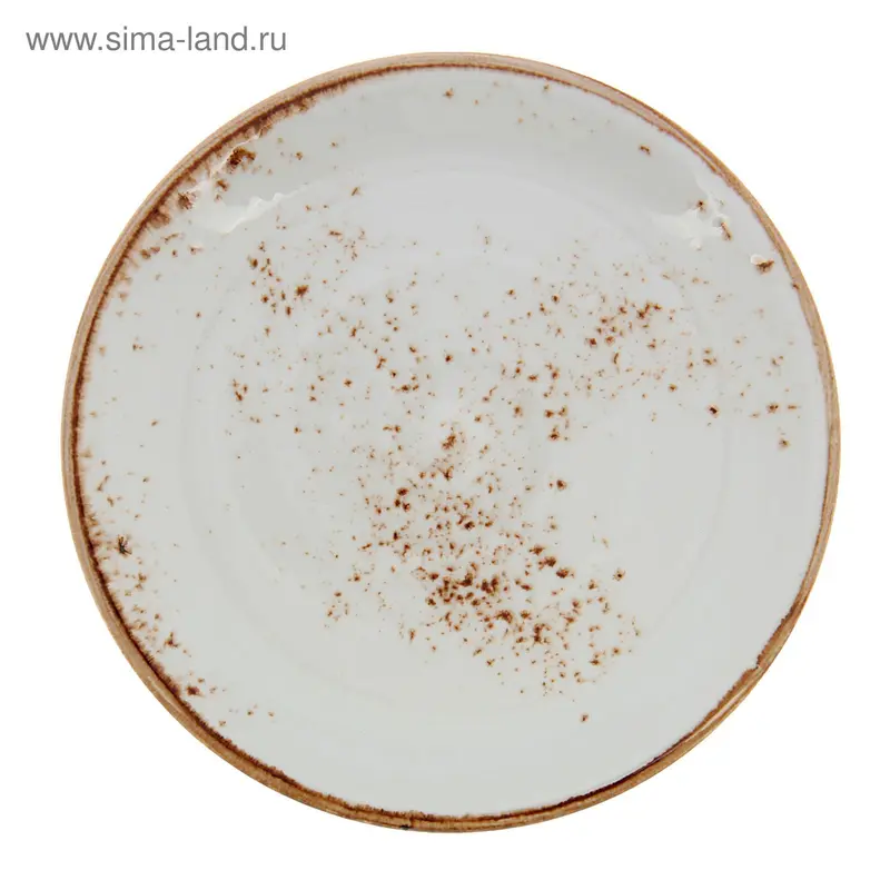 Тарелка для пирожных d=15,5 см, h=1,3 см "Крафт", цвет белый
