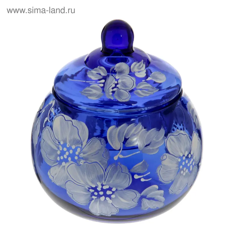 Шкатулка "Синие цветы" 14х10х10 см
