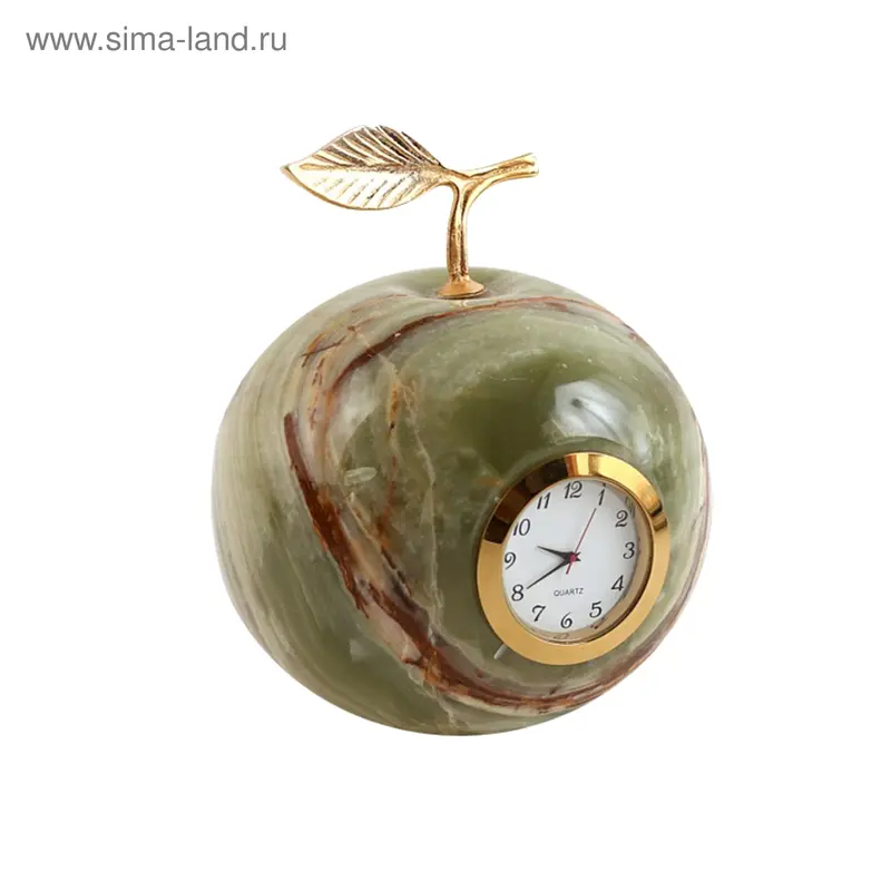 Часы яблоко 4*5" 13х10х10 см оникс