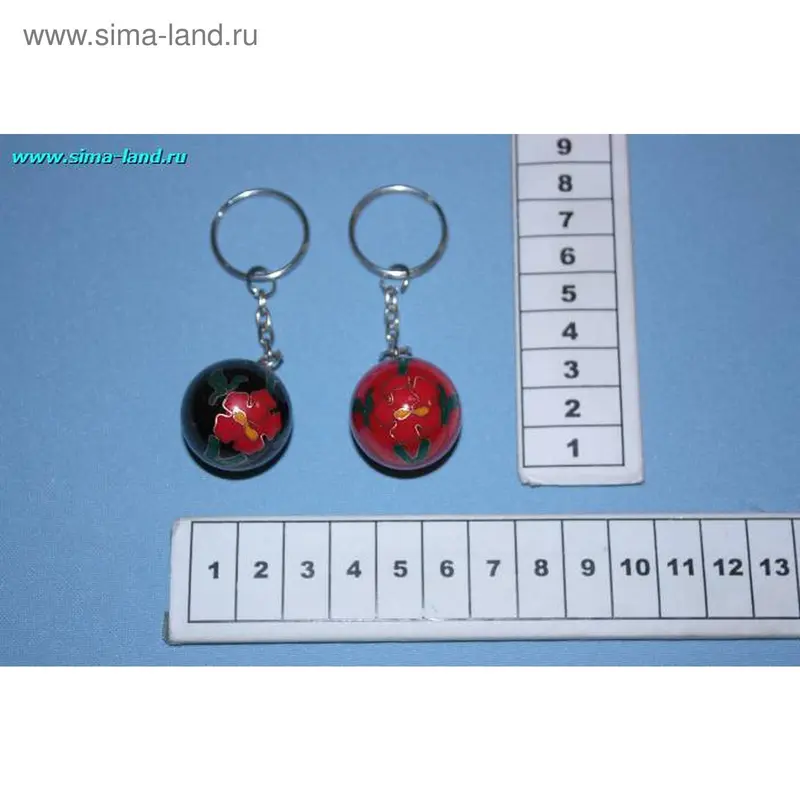 брелок металл Д=2,5 маки (набор 10 шт) (бокс 50 шт)