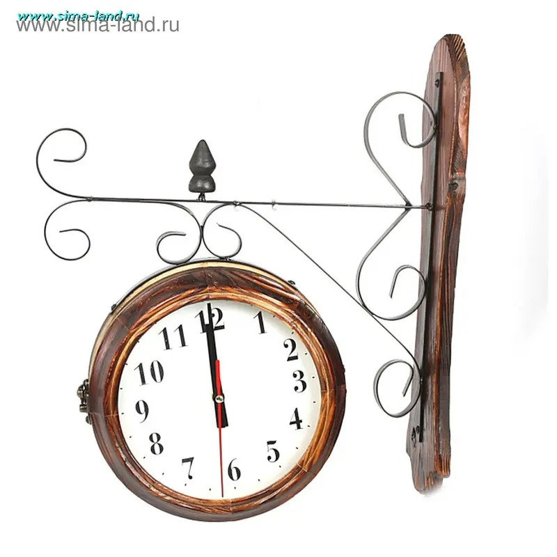 Часы настенные двухсторонние, простой подвес