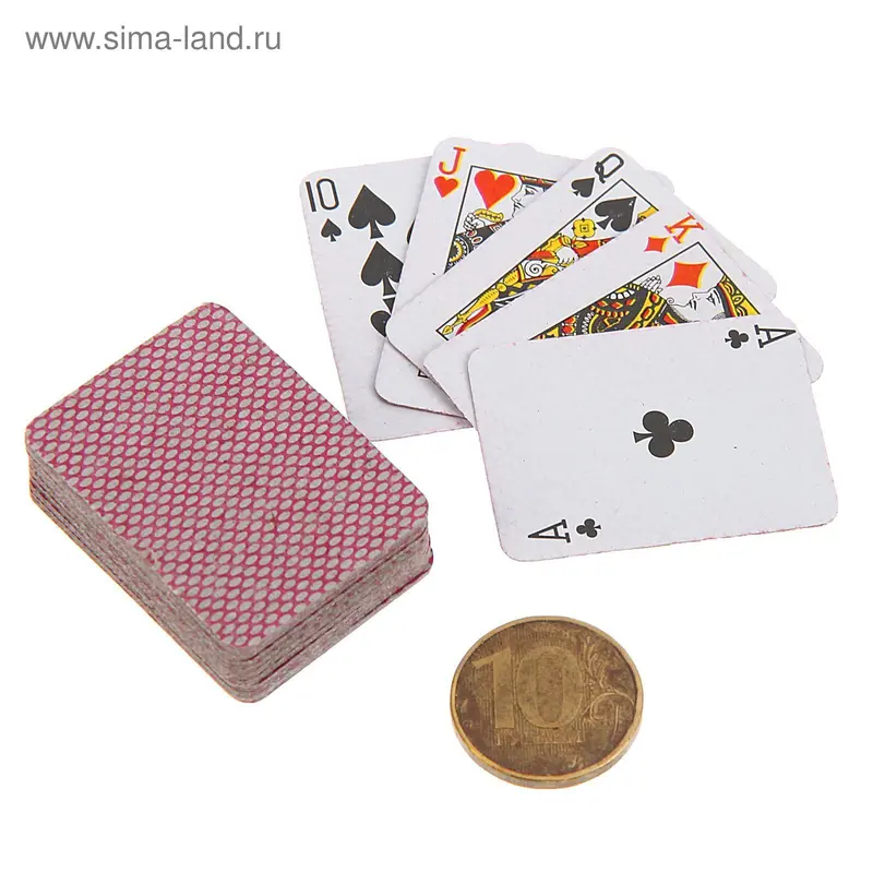 Карты игральные бумажные "Классика Король" 54 шт, 4×3 см