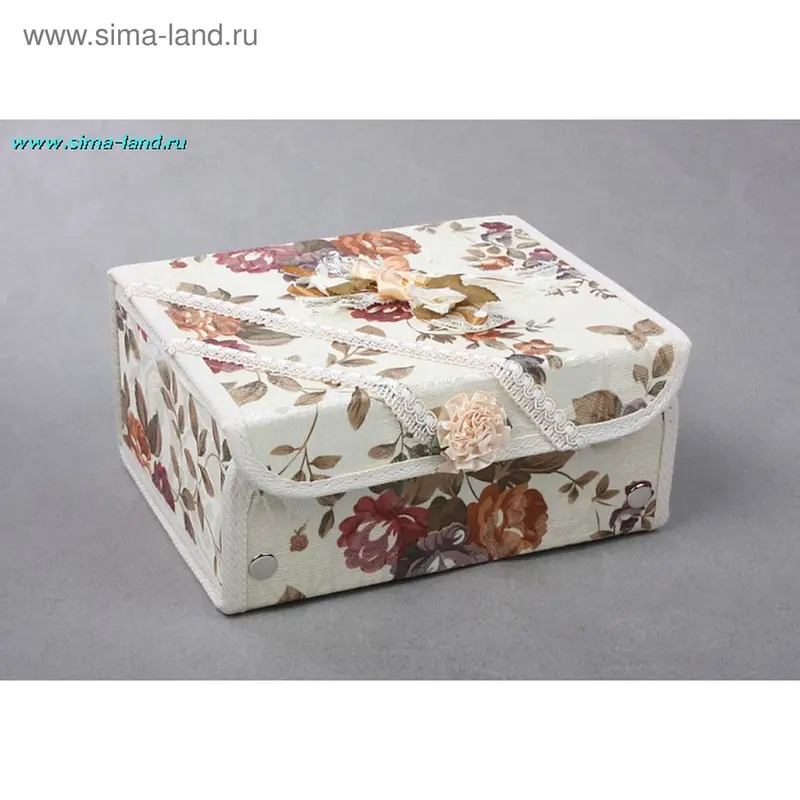 шкатулка ткань складная палитра букет 21*17*10 см
