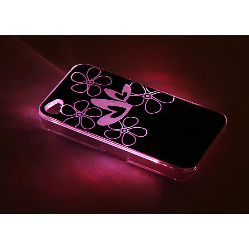 Крышка для телефона Apple iPhone 4/4S, с подсветкой "Ассорти", МИКС