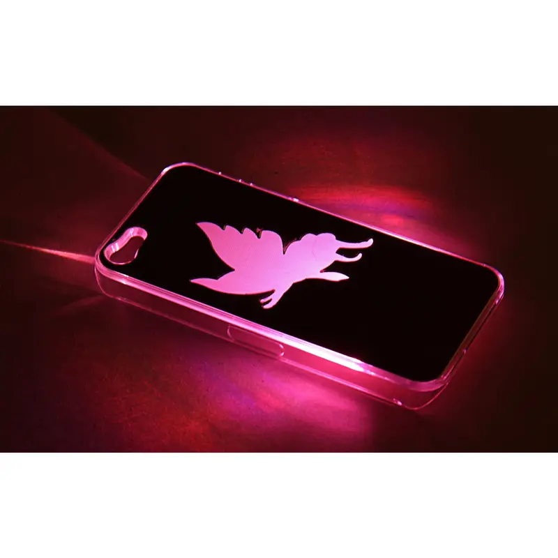 Крышка для телефона Apple iPhone 5, с подсветкой "Бабочка", МИКС