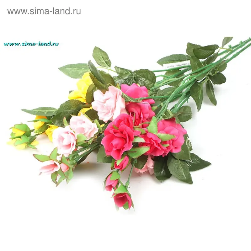 цветы искусственные роза ветка 80 см,бутон d-4,h-3