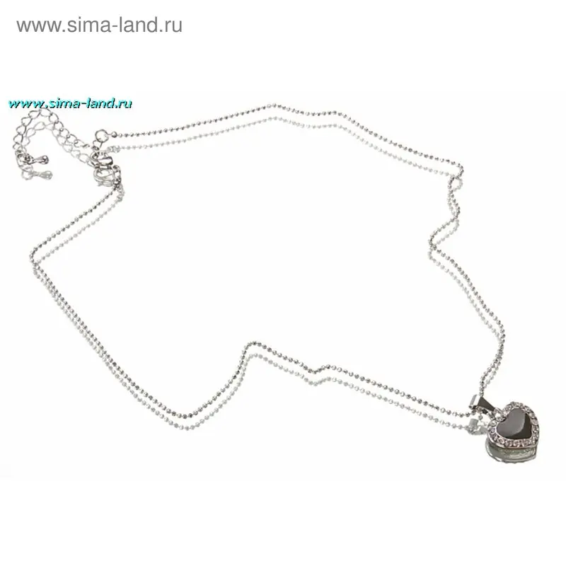 Кулон «Сердце» эмаль, 45см