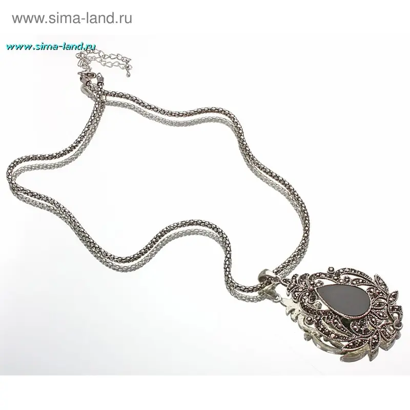 Кулон «Капля витая», 45см