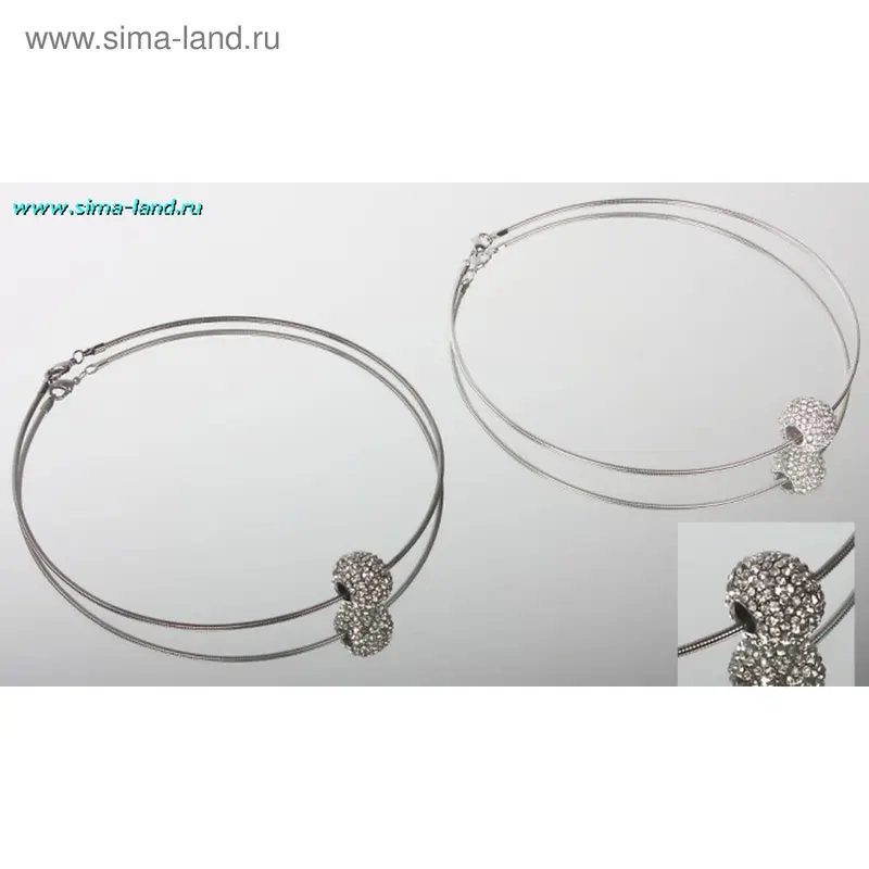 Кулон на гривне «Искра» шар сияние, 30см