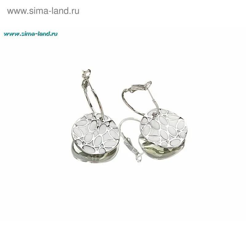 Серьги с эмалью «МОДНЫЕ УКРАШЕНИЯ «Круги»