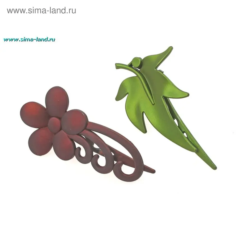 краб для волос матовый АССОРТИ (набор 6 шт)