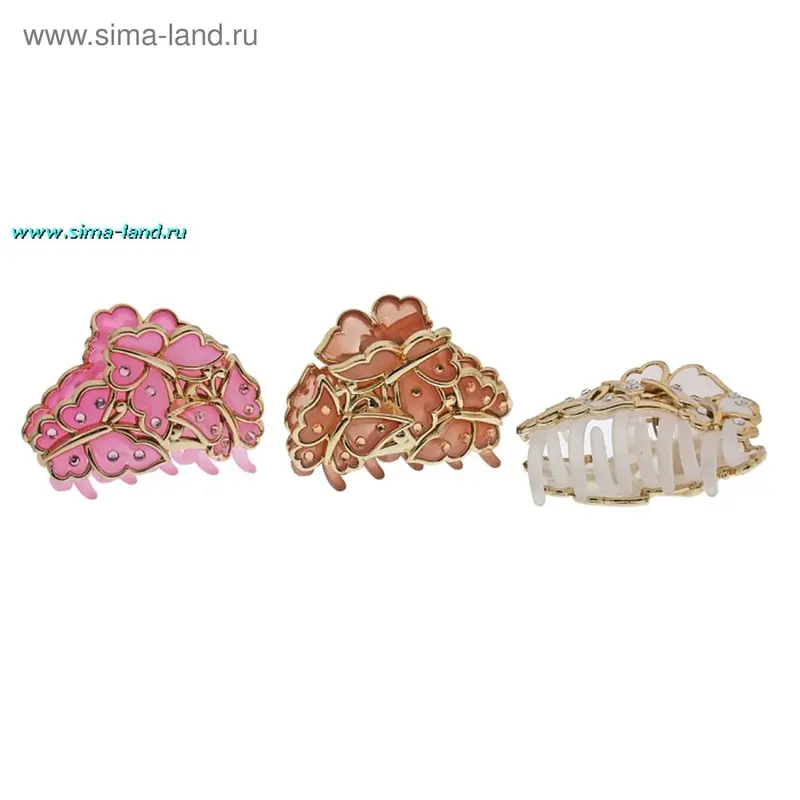 краб для волос матовый горох три бабочки