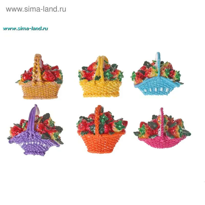 магнит полистоун клубничная корзинка