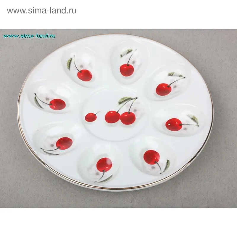 Тарелка для яиц "Вишня"