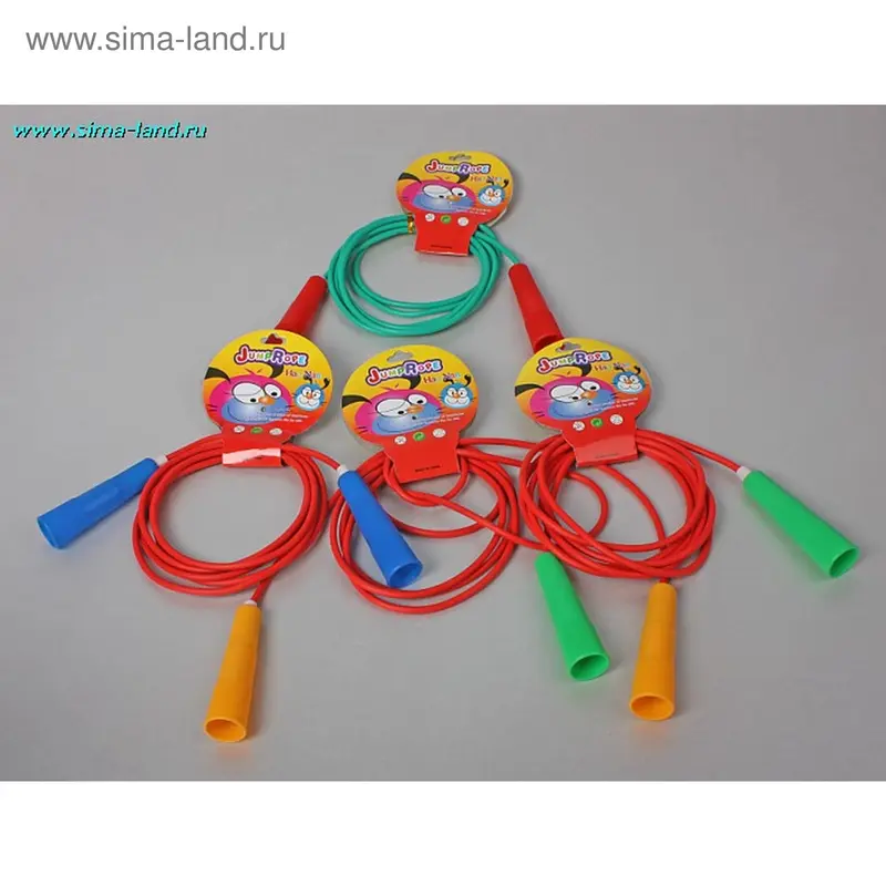 Скакалка с пластиковыми ручками на подвеске