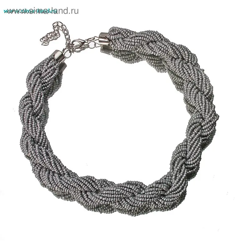 Бусы «Виченца», серые