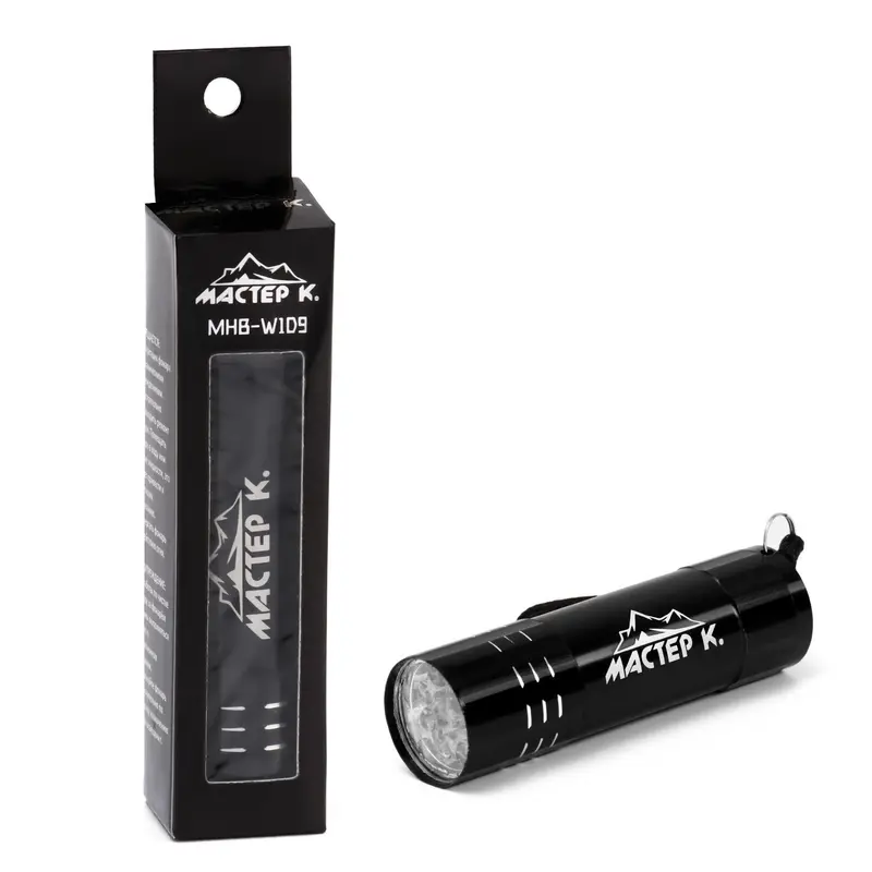 Фонарь ручной «Мастер К» MHB-W1D9, 9 LED, 90 Лм, 1 режим, от батареек 3×ААА