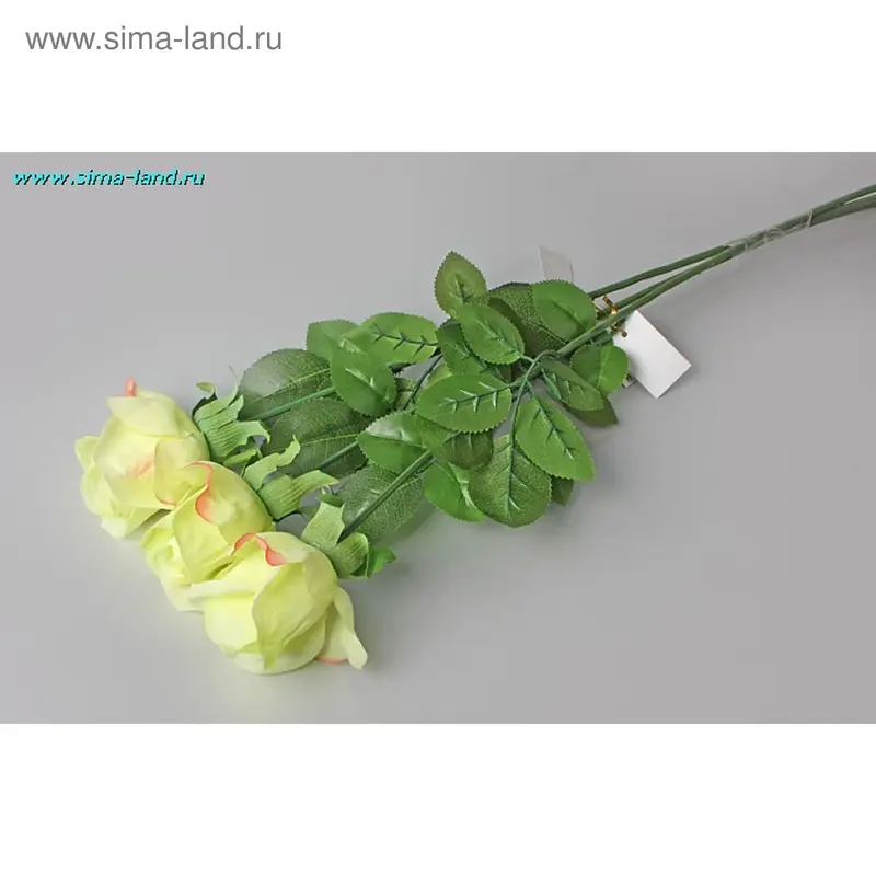 цветы искусственные (стебель-пластик,бутон-ткань) роза d-8
