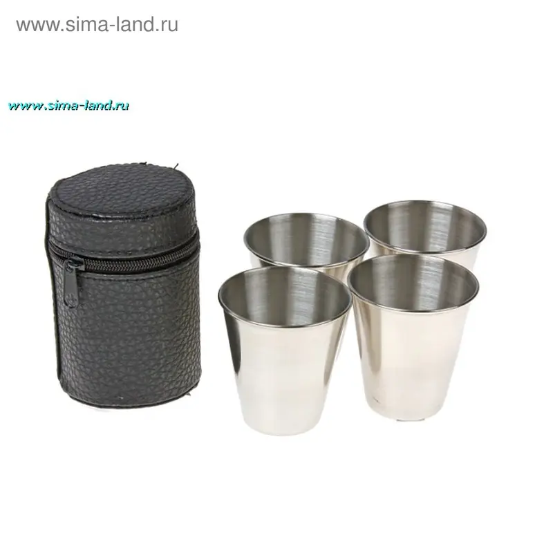 Набор рюмок, в кожаном чехле
