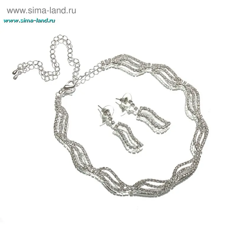 Набор из 2-х предметов (колье, серьги) ЛЕД «Блеск»
