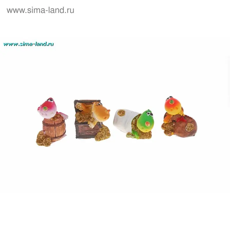 полистоун дракошка малютка в бочке с денежками